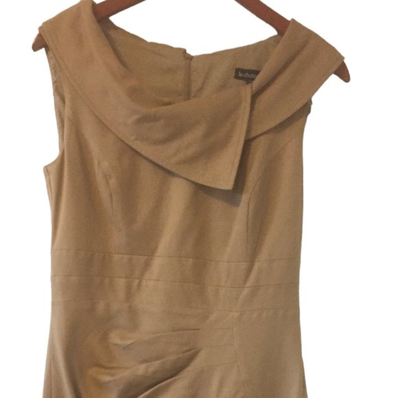 Le Chateau fitted dress in light brown ( Tan) color : size M. - Picture 2 of 12